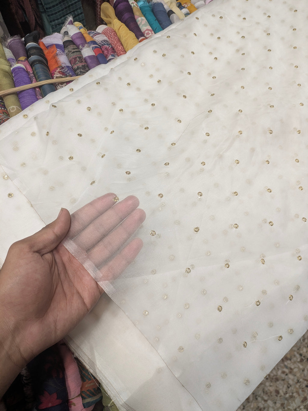 Pure Soft Organza Dupatta with Golden Chan Embroidery | Diyable Party Wear Dupatta | 2.5 Yards