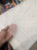 Pure Soft Organza Dupatta with Golden Chan Embroidery | Diyable Party Wear Dupatta | 2.5 Yards