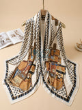 Silk Printed Hijab Printed Silk Scarf- Silk stoller - Silk hijabs Lightweight Satin Scarves