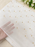 Premium Chiffon Dupatta with Golden Sitara Embroidery | Elegant Party Wear Dupatta | 2.5 Yards
