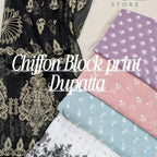 Chiffon Block Print Dupatta